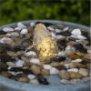 19x19x26" Contemporary Cement Water Fountain, Outdoor Bird Feeder / Bath Fountain, Antique Blue Water feature with Light For Garden, Lawn, Deck & Pati