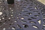 5PCS Outdoor Furniture Dining Table Set All-Weather Cast Aluminum Patio Furniture Includes 1 Round Table and 4 Chairs with Umbrella Hole for Patio Gar