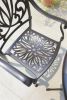 5PCS Outdoor Furniture Dining Table Set All-Weather Cast Aluminum Patio Furniture Includes 1 Round Table and 4 Chairs with Umbrella Hole for Patio Gar