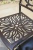 5PCS Outdoor Furniture Dining Table Set All-Weather Cast Aluminum Patio Furniture Includes 1 Round Table and 4 Chairs with Umbrella Hole for Patio Gar