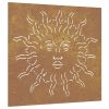 Patio Wall Decoration 21.7"x21.7" Corten Steel Sun Design