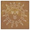 Patio Wall Decoration 21.7"x21.7" Corten Steel Sun Design