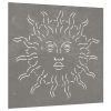 Patio Wall Decoration 21.7"x21.7" Corten Steel Sun Design