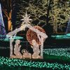 Outdoor Nativity Set,Mini White Led Lights And Ground Stakes Crystal Holy Family Nativity Outdoor Nativit Set For Yard