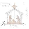 Outdoor Nativity Set,Mini White Led Lights And Ground Stakes Crystal Holy Family Nativity Outdoor Nativit Set For Yard