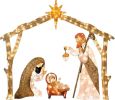LED Lighted Nativity Scene Christmas Decoration Ornament for Lawn, Yard, Patio