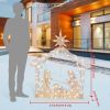 Outdoor Nativity Set,Mini White Led Lights And Ground Stakes Crystal Holy Family Nativity Outdoor Nativit Set For Yard