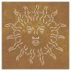 Patio Wall Decoration 21.7"x21.7" Corten Steel Sun Design