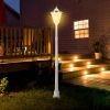 77" Solar Lamp Post Light, Waterproof Aluminum Outdoor Vintage Street Lamp, Motion Activated Sensor PIR, Adjustable Brightness, for Garden, Lawn, Path