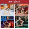 Outdoor Nativity Set,Mini White Led Lights And Ground Stakes Crystal Holy Family Nativity Outdoor Nativit Set For Yard