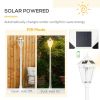 77" Solar Lamp Post Light, Waterproof Aluminum Outdoor Vintage Street Lamp, Motion Activated Sensor PIR, Adjustable Brightness, for Garden, Lawn, Path