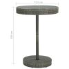 5 Piece Patio Bar Set with Cushions Poly Rattan Gray