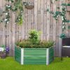 40'' x 16'' Hexagon Metal Raised Garden Bed, Elevated Large Corrugated Galvanized Steel Planter Box w/ Install Gloves for Backyard, Patio to Grow Vege