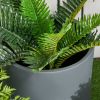 Set of 3 Outdoor Planter Set, 13/11.5/9in, MgO Flower Pots with Drainage Holes, Outdoor Ready & Stackable Plant Pot for Indoor, Entryway, Patio, Yard,
