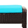 TOPMAX 6-Piece Outdoor Patio PE Wicker Rattan Sofa Set Dining Table Set with Removable Cushions and Tempered Glass Tea Table for Backyard, Poolside, D