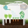 40'' x 16'' Hexagon Metal Raised Garden Bed, Elevated Large Corrugated Galvanized Steel Planter Box w/ Install Gloves for Backyard, Patio to Grow Vege