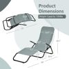 2 Pieces Stackable Portable Patio Chaise Lounger with Rocking Design