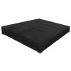 Patio Lounge Bed with Umbrella Poly Rattan Black