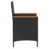 7 Piece Patio Dining Set with Cushions Poly Rattan