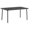 5 Piece Patio Dining Set Steel Dark Gray