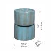 19x19x26" Contemporary Cement Water Fountain, Outdoor Bird Feeder / Bath Fountain, Antique Blue Water feature with Light For Garden, Lawn, Deck & Pati