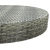 5 Piece Patio Bar Set with Cushions Poly Rattan Gray