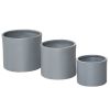 Set of 3 Outdoor Planter Set, 13/11.5/9in, MgO Flower Pots with Drainage Holes, Outdoor Ready & Stackable Plant Pot for Indoor, Entryway, Patio, Yard,