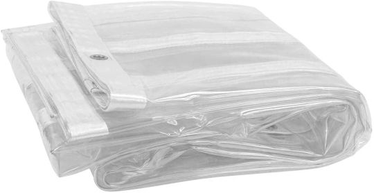 4 Size 400gsm Heavy Duty Waterproof PVC Transparent Tarpaulin Clear Tarp Glass Tarp Balcony Tarpaulin (Option: Clear tarp303)