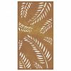 Patio Wall Decoration 41.3"x21.7" Corten Steel Leaf Design