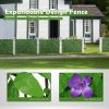 4 Pack Expandable Faux Privacy Fence, Decorative Faux Ivy Greenery Fencing Panel, Artificial Hedges Screen for Balcony Patio Outdoor, with Flower (Sin