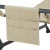 Polyester Hammock with Stand and Pillow, Brown 90.55"L x 38"W x 32"H