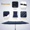 13 ft Large Patio Umbrella Double Sided Outdoor Market Umbrella Beige
