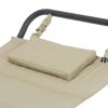 Polyester Hammock with Stand and Pillow, Brown 90.55"L x 38"W x 32"H