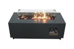 Living Source International 16 H x 42 W Steel Outdoor Fire Pit Table with Lid