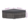 6 Piece Patio Lounge Set with Cushions Poly Rattan Gray